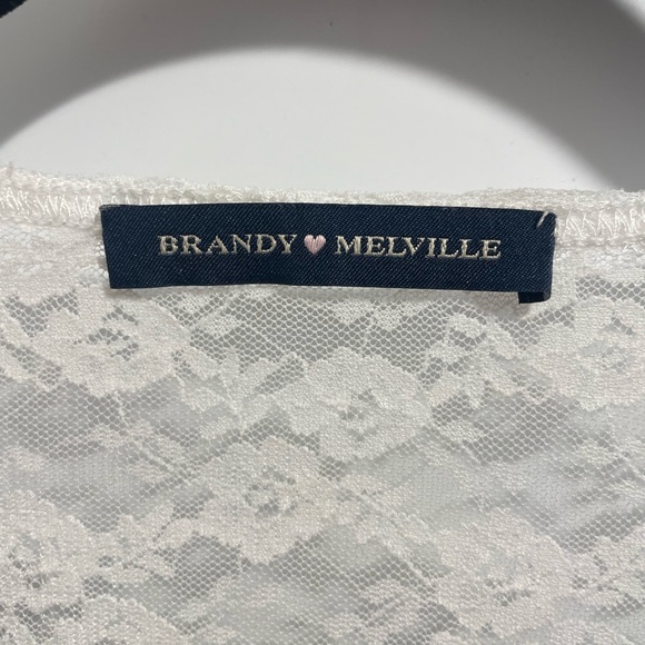 Brandy Melville White Lace Top - Picture 2 of 3